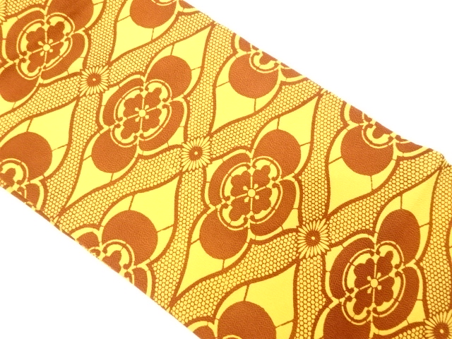 JAPANESE NAGOYA OBI / CHIRIMEN / DIAGONAL GRID